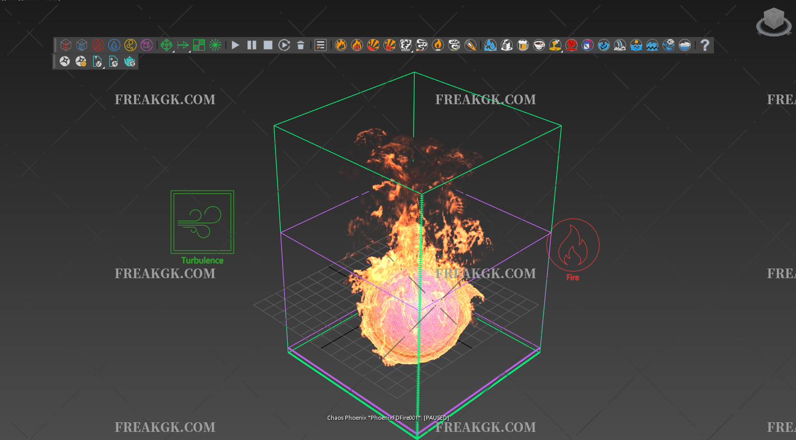 3dmax火凤凰插件【3dmax流体动力学插件】Phoenix FD V5.23.00 for 3DS MAX 2022-2025 Vray 7
