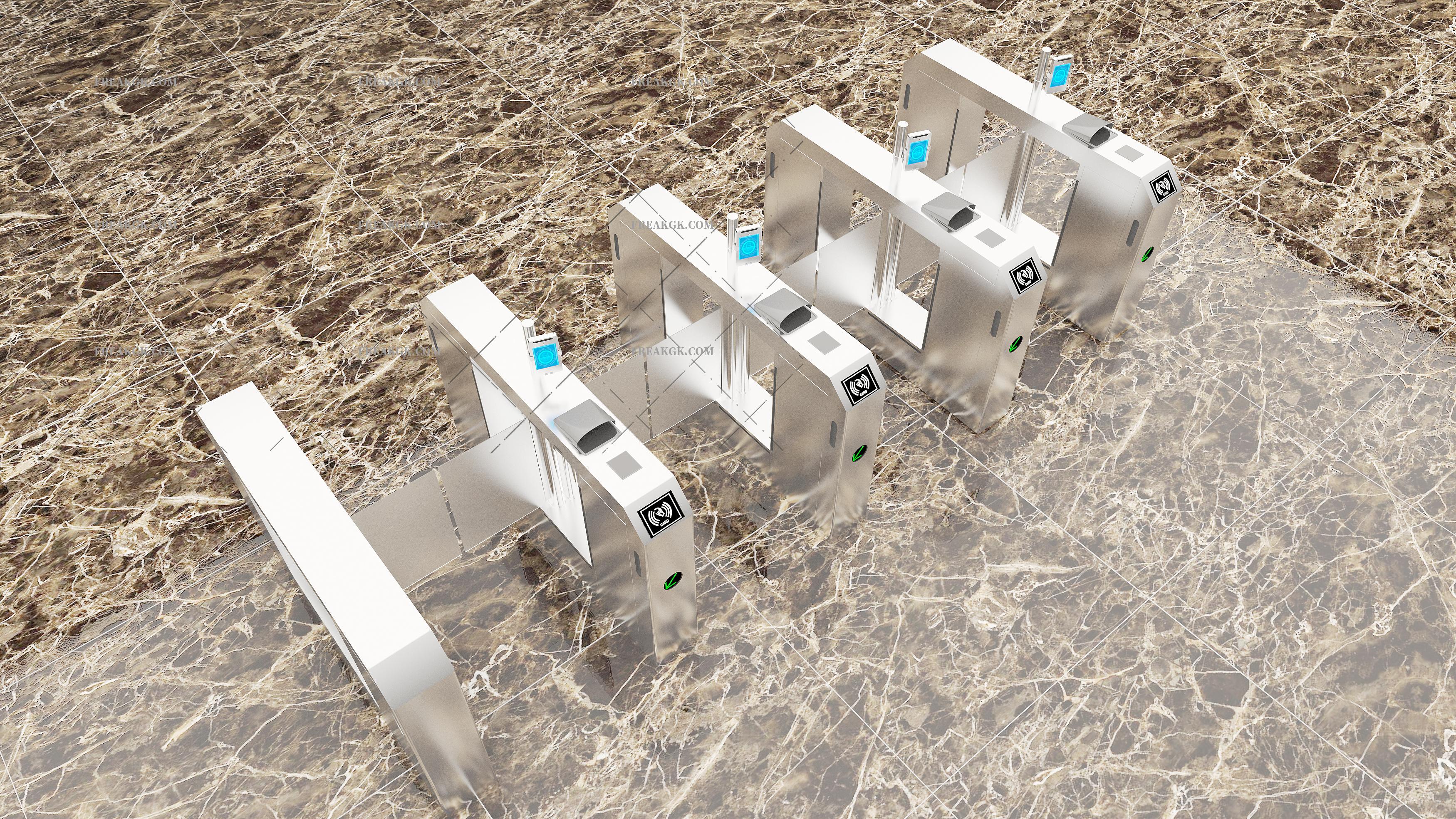 现代 闸机 人脸识别闸机3D模型