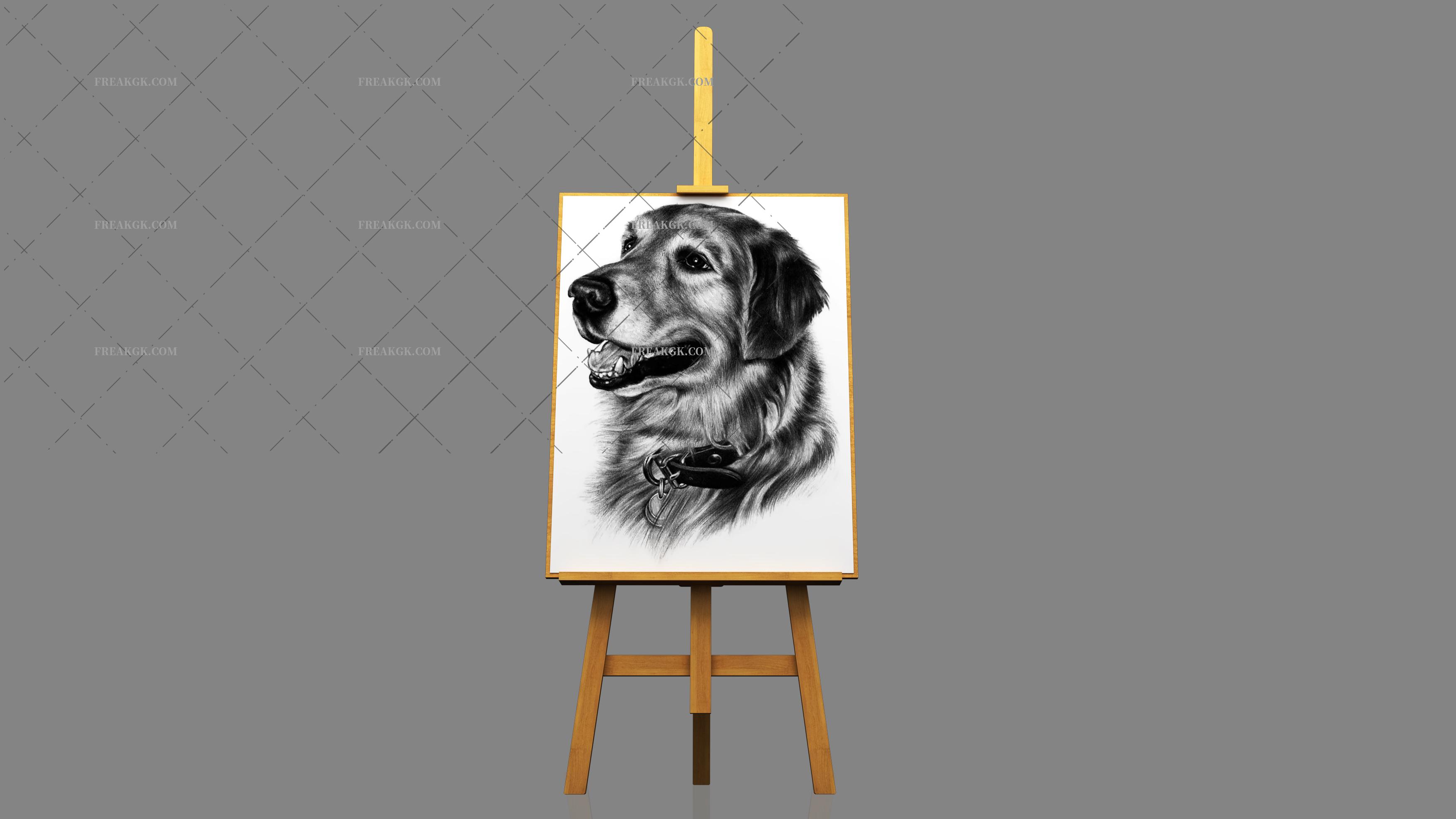 画板3D模型 展架 画架模型